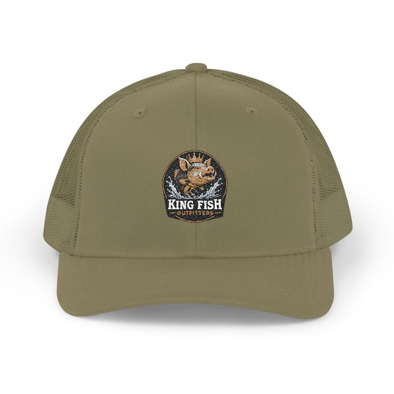 Loden trucker hat with the embroidered crowned Big Hog badge