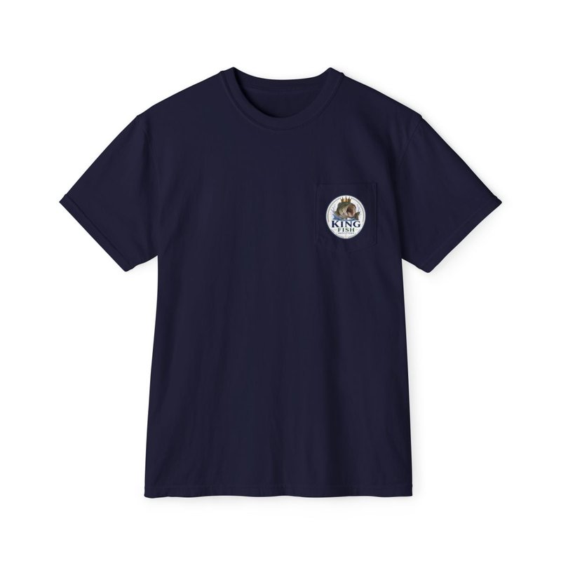 True Navy Logo Pocket Tee with the crown logo on the chest pocket